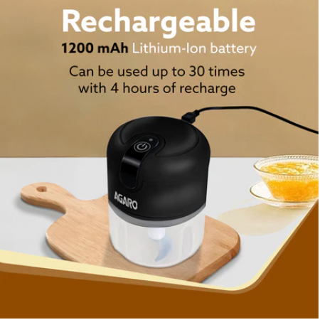 AGARO Elite Rechargeable Mini Electric Chopper 250ml