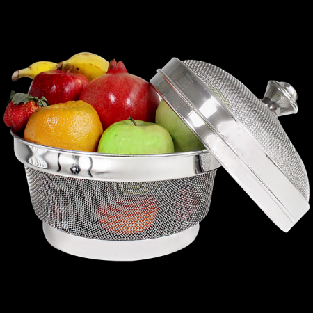 FRUIT BASKET STAINLESS STEEL Size 12 inch