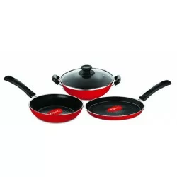  Pigeon Aluminium Nonstick Duo Pack Flat Tawa 250 and