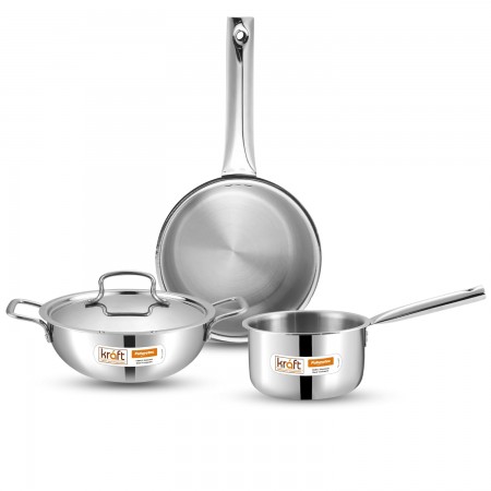 Kraft Futuretec Triply Stainless Steel Cookware Set