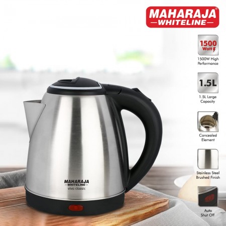 Maharaja Whiteline Viva smart 1500watt Electric Kettle,1.5 Litre