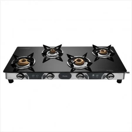 preethi blu flame jumbo glass top 4 burner gas stove